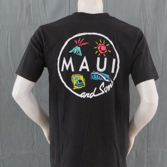 Vintage Graphic T-shirt - Maui Sons Huge Back Graphic - Men's Large - Picture 1 of 9